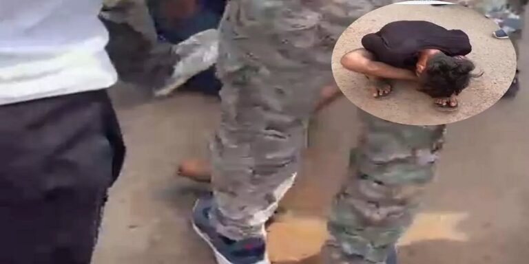 ड्राइवर के प्राइवेट पार्ट को लात मारते पुलिसकर्मियों का वीडियो वायरल, सड़क में लेटाकर पीटा