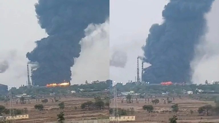 Fire incident in Steel Plant: छत्तीसगढ़ के मिवान स्टील प्लांट में भीषण आग, धुएं के गुबार से दहला इलाका