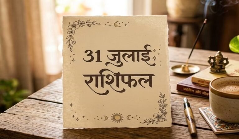 Aaj Ka Rashifal 31 July 2026: इन राशियों पर बरसेगी किस्मत, मेहनत का मिलेगा पूरा फल, जानें आज का राशिफल