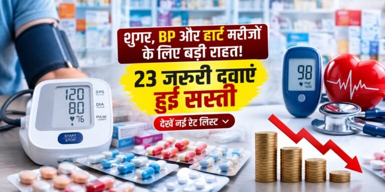 Medicine Price Cut: शुगर, BP और हार्ट मरीजों के लिए बड़ी राहत! 23 जरूरी दवाएं हुईं सस्ती, देखें नई रेट लिस्ट