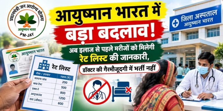 Ayushman Bharat Scheme: आयुष्मान भारत में बड़ा बदलाव! अब इलाज से पहले मरीजों को मिलेगी रेट लिस्ट की जानकारी, डॉक्टर की गैरमौजूदगी में भर्ती नहीं