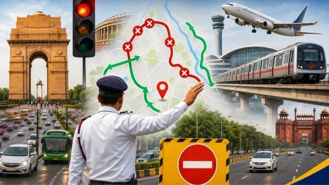 Delhi Traffic Alert: BRICS रिहर्सल के चलते 22 जगह डायवर्जन, 35 से ज्यादा सड़कें प्रभावित